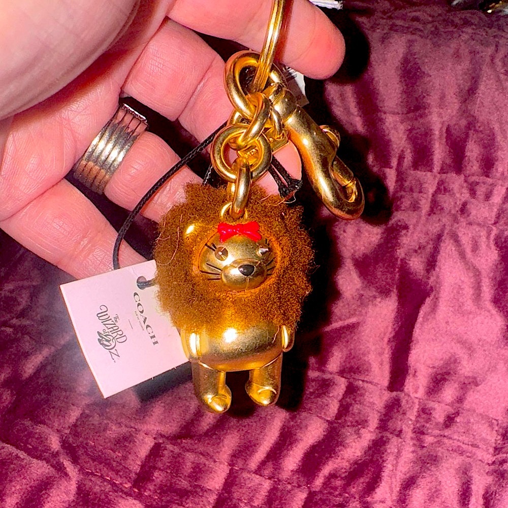 Coach Nwt 2018 Retired Coach Wizard of Oz Bear Keychain Charm the cowardly lion. - Picture 12 of 13